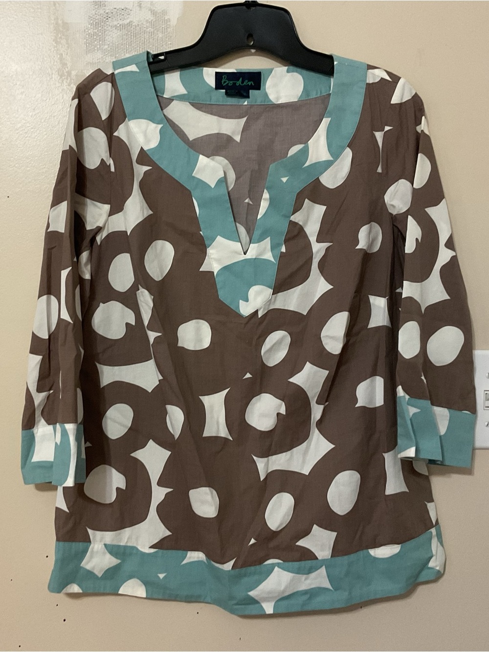 Biden 3/4 Sleeve Multicolor Tunic Top Sz 12